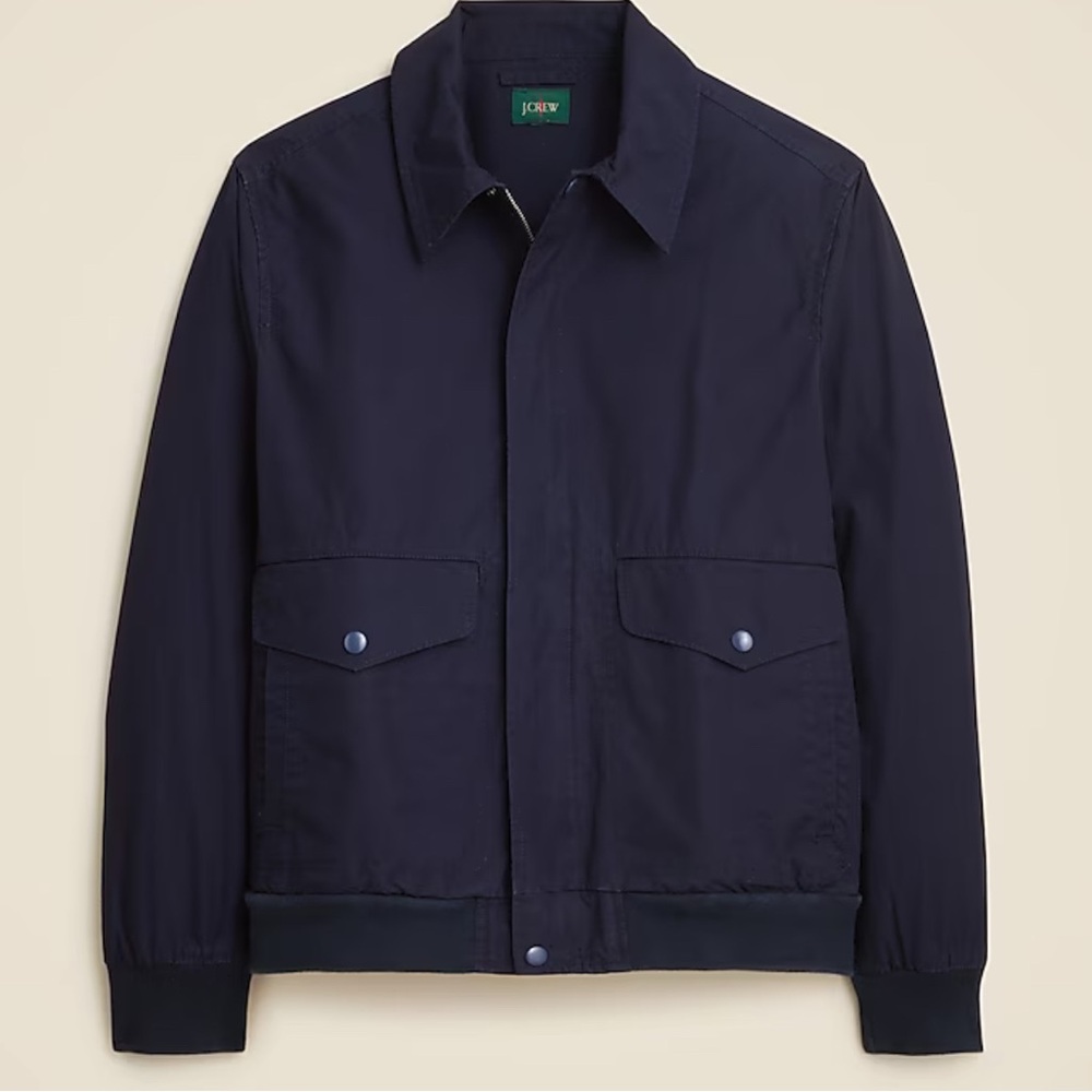 J. Crew Men’s Large Blue Flight Bomber Jacket. NWT